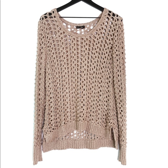 lucky brand crochet sweater